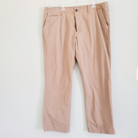 old navy broken in loose fit khakis
